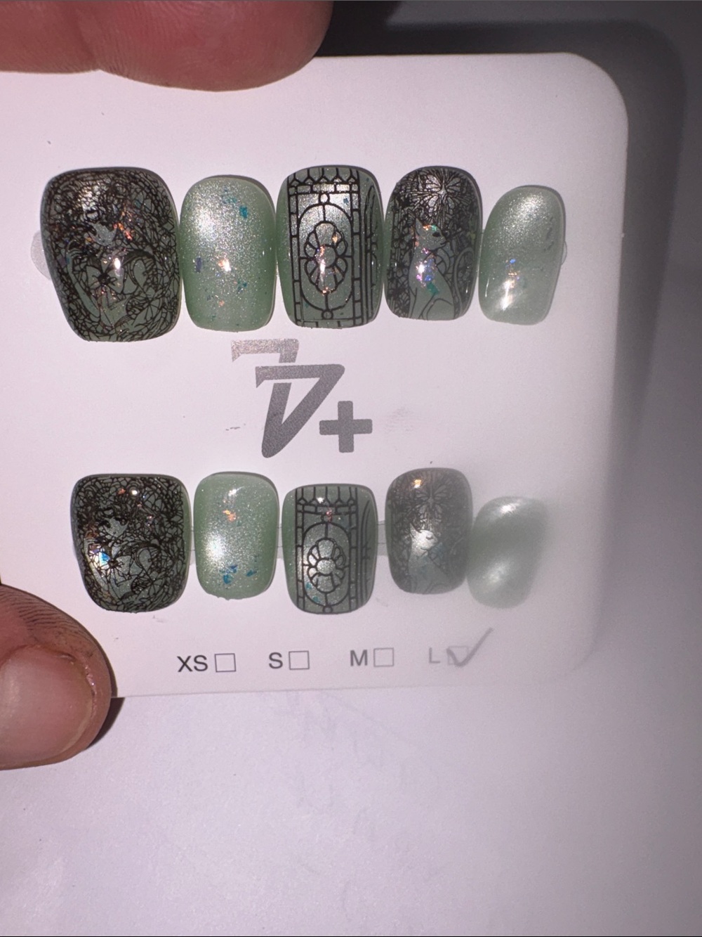 PREMIUM MADE Press-On Nail Set SAILOR MOON CHARA - Mint Green SZ L $6SALE FIRM
